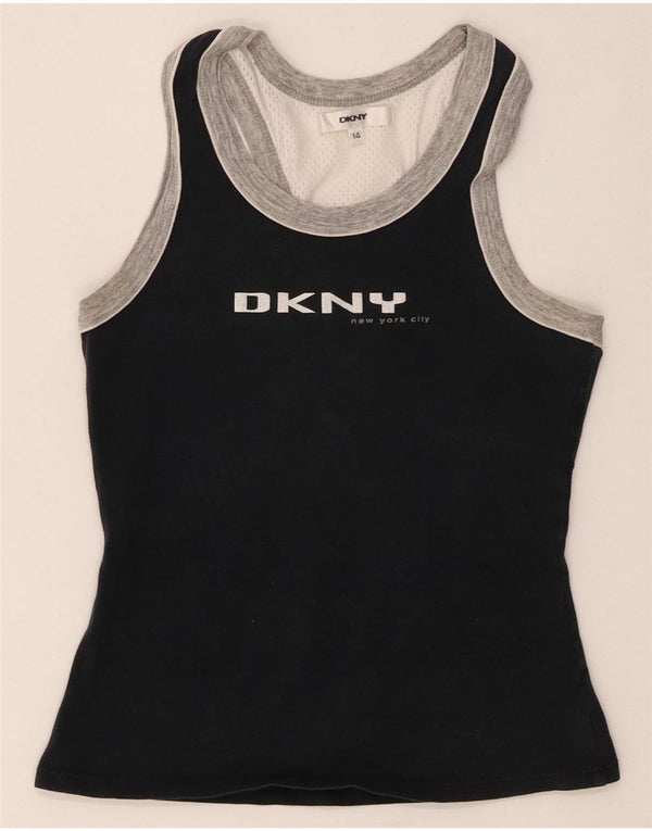Dkny grafički prsluk za djevojčice 13-14 godina tamnoplave boje