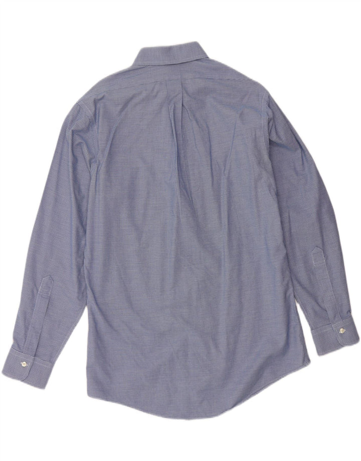 BROOKS BROTHERS Muška uska košulja veličine 15 1/2 srednje plava houndstooth