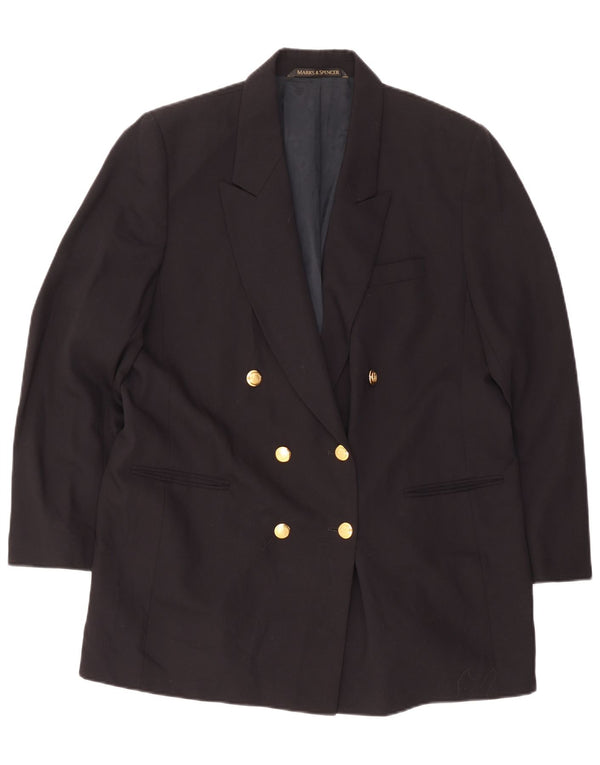 Marks & Spencer Womens St. Michael Blazer Jacket UK 20 2XL Navy Blue