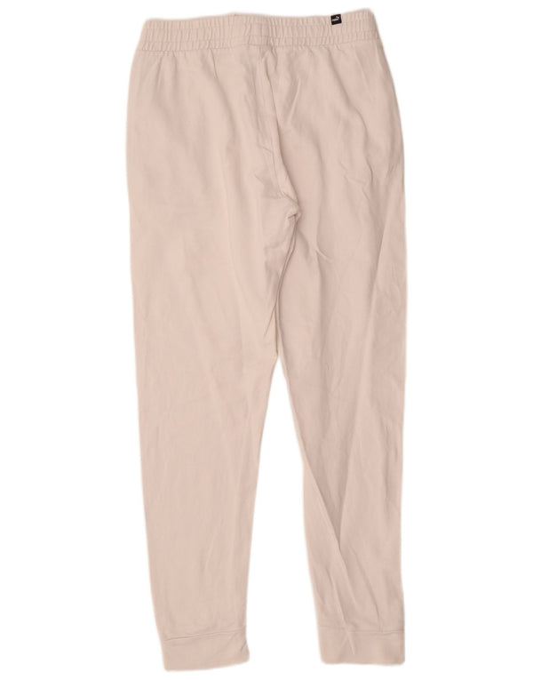 Puma Ženska trenirka Hlače Joggers UK 14 Srednje bijeli pamuk