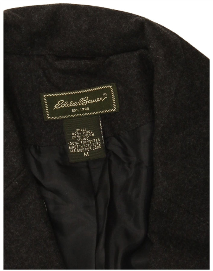 EDDIE BAUER Ženska jakna s 3 gumba UK 14 Srednje siva vuna