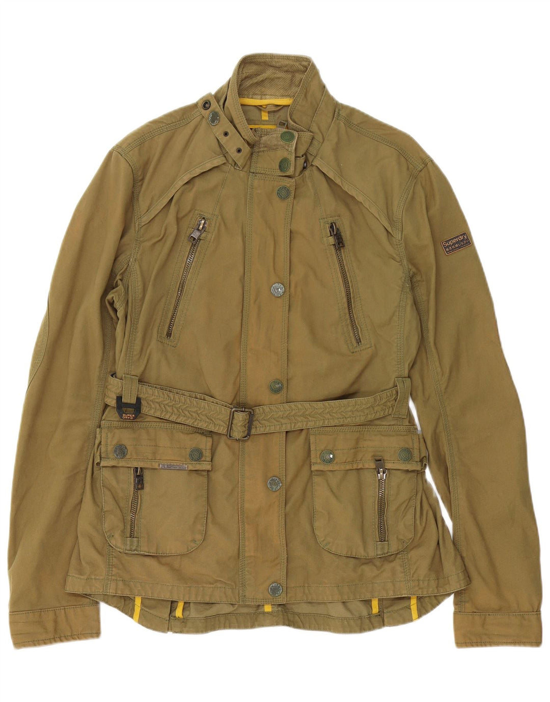 Superdry ženska pomoćna jakna UK 18 XL Kaki pamuk