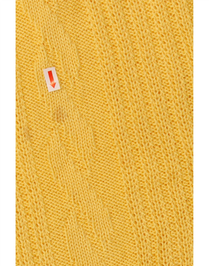 VINTAGE ženski džemper s okruglim izrezom IT 48 XL žuti akril