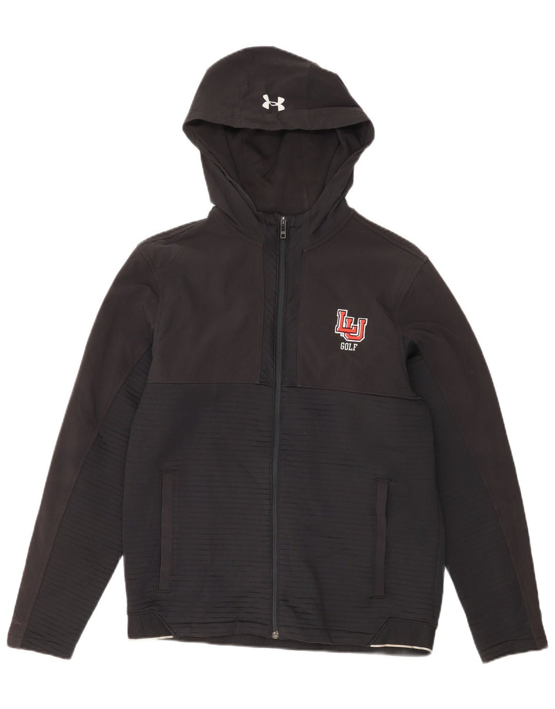 Under Armour muški pulover s kapuljačom na patentni zatvarač srednje crne boje
