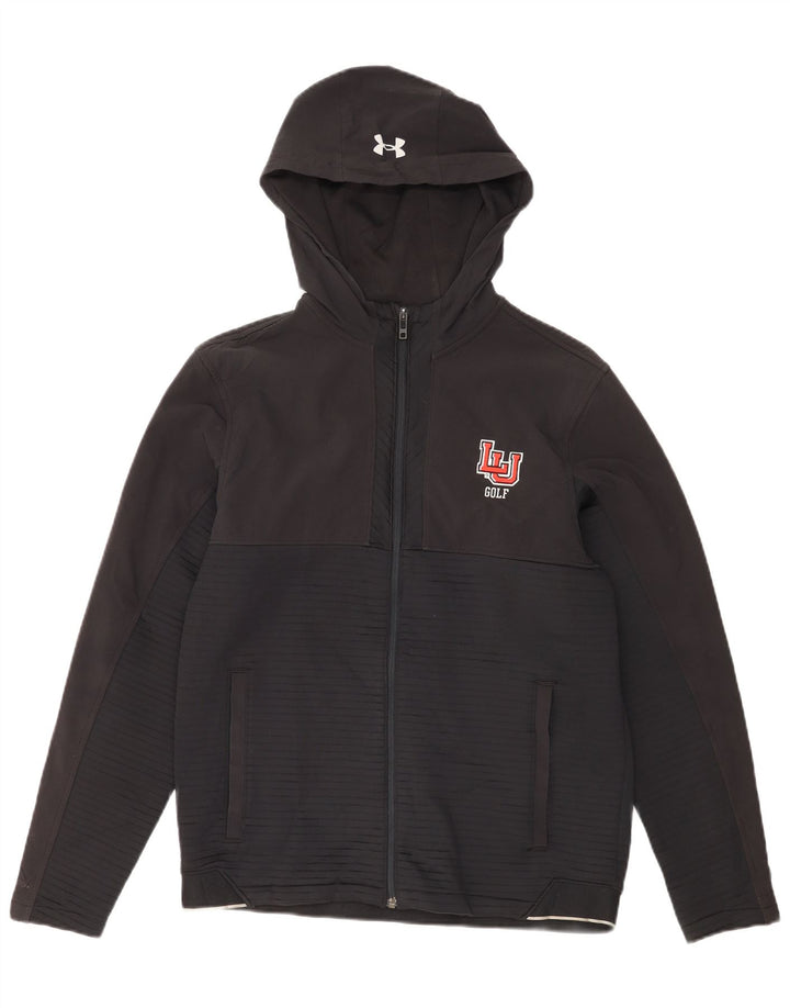 Under Armour muški pulover s kapuljačom na patentni zatvarač srednje crne boje