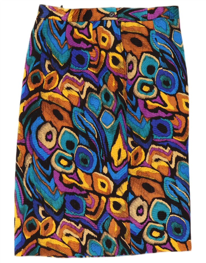 Vintage ženska ravna suknja W32 velika raznobojna ikat