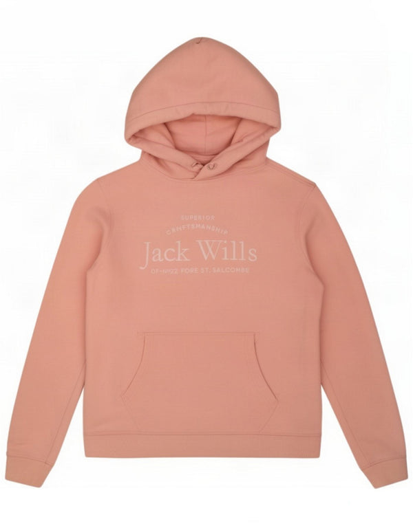 Jack Wills Ženska majica s kapuljačom s kapuljačom UK 12 Srednje ružičasti pamuk