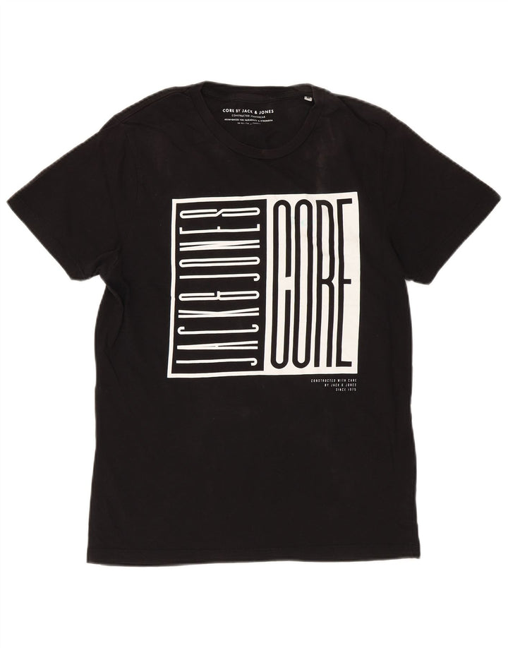 Jack & Jones muška majica kratkih rukava srednje veličine, crni pamuk