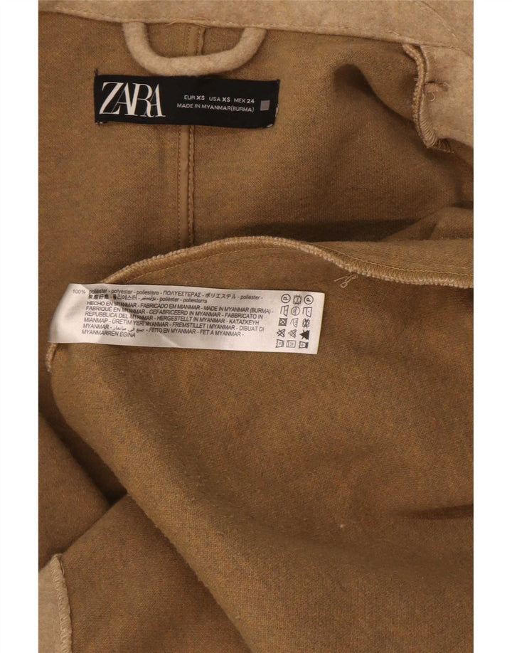 Zara ženska prevelika otvorena jakna UK 6 XS bež poliester