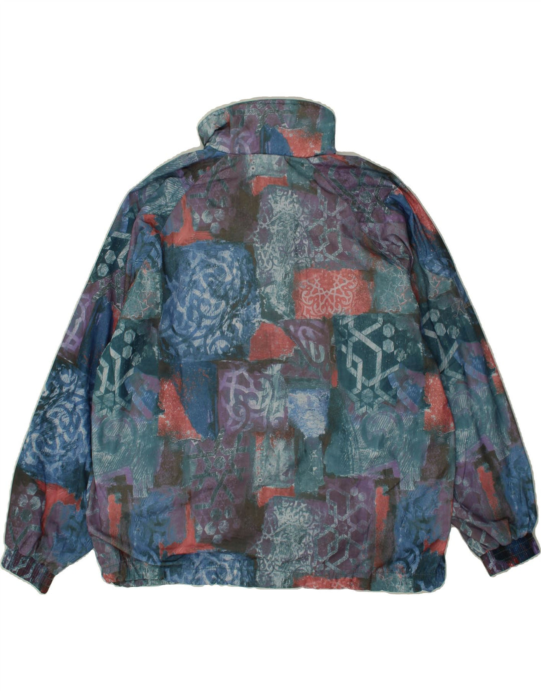 RUCANOR Womens Windbreaker Jacket UK 14 Medium Multicoloured Patchwork Vintage Rucanor and Second-Hand Rucanor from Messina Hembry 