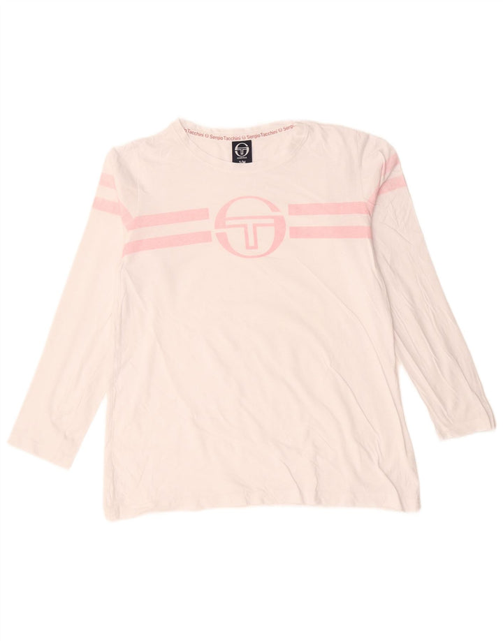 Ženska majica dugih rukava Sergio Tacchini s grafikama UK 14 srednje bijele pruge