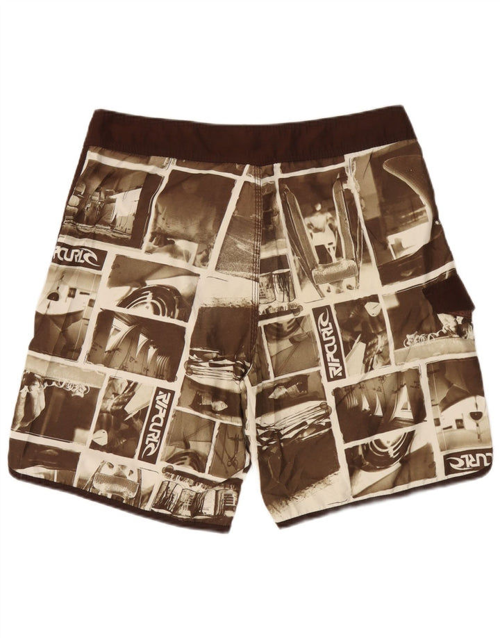 Rip Curl muške kratke hlače za kupanje s grafičkim motivima XL smeđe patchwork