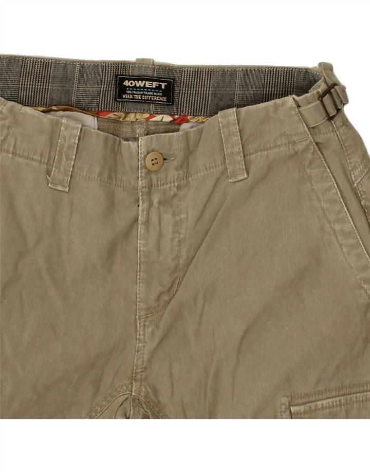 40WEFT Mens Cargo Bermuda Shorts W30 Medium Beige Cotton Vintage 40Weft and Second-Hand 40Weft from Messina Hembry 