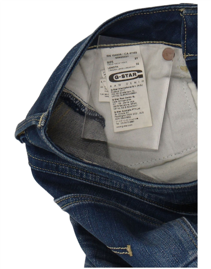 G-STAR Womens Straight Jeans W27 L32 Blue Cotton