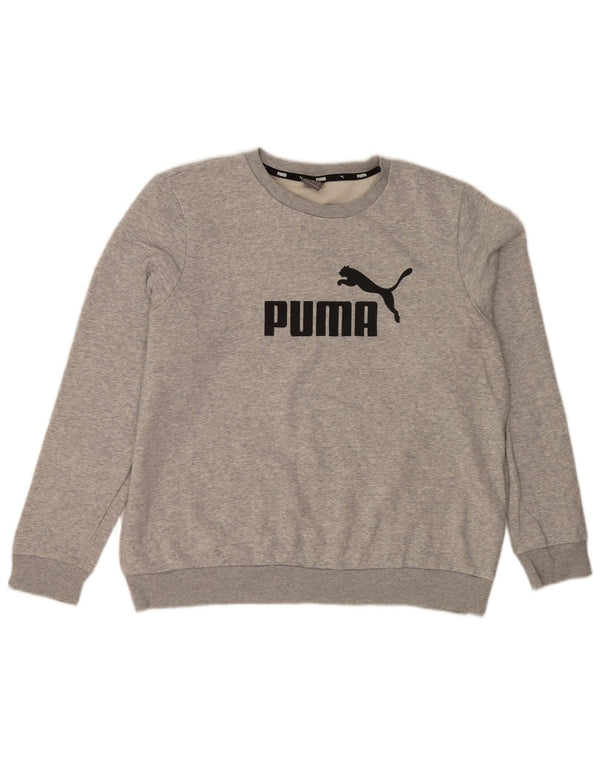 Puma muški džemper s grafičkim motivima XL, sivi flekasti pamuk
