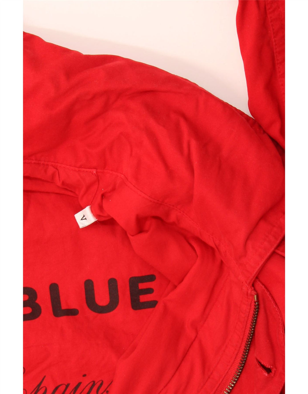 Vintage muška pomoćna jakna s kapuljačom UK 42 XL crvena