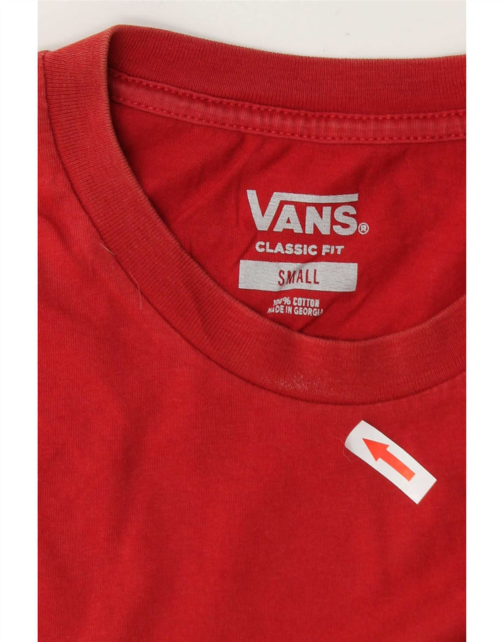Vans muška majica klasičnog kroja mala, crvena pamučna