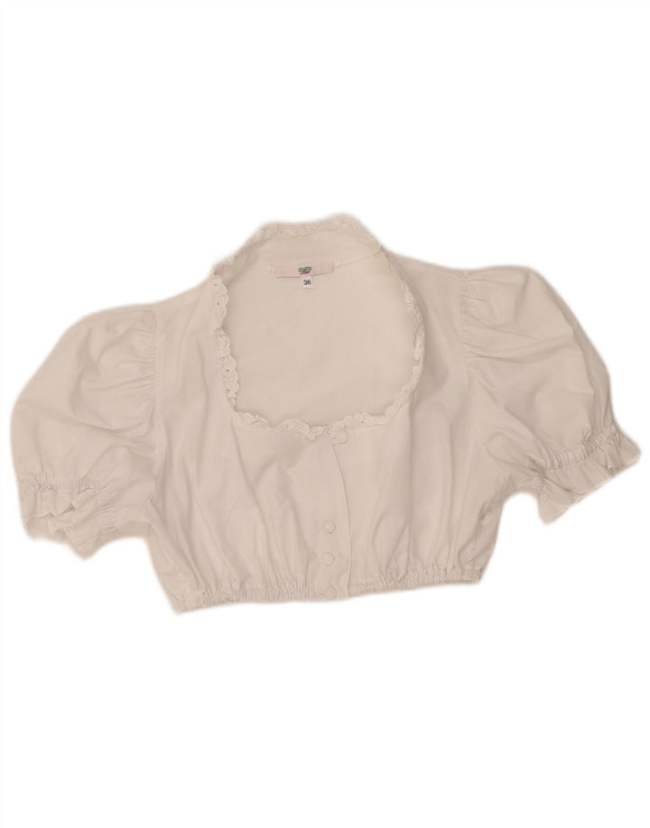 Country ženski gornji dio bluze kratkih rukava EU 36 mali bijeli poliester