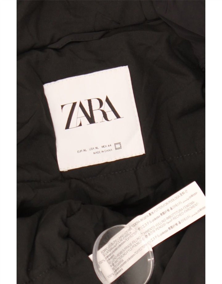 Zara muška bomber jakna s kapuljačom UK 42 XL crni poliester