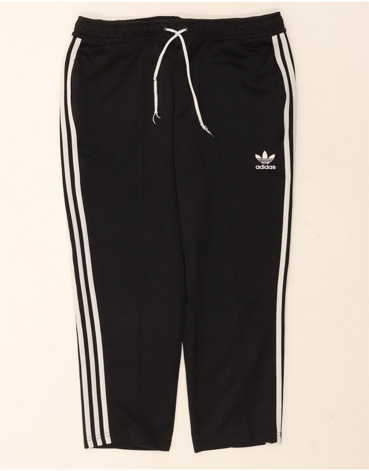 Adidas muške kapri trenirke velike crne poliesterske hlače
