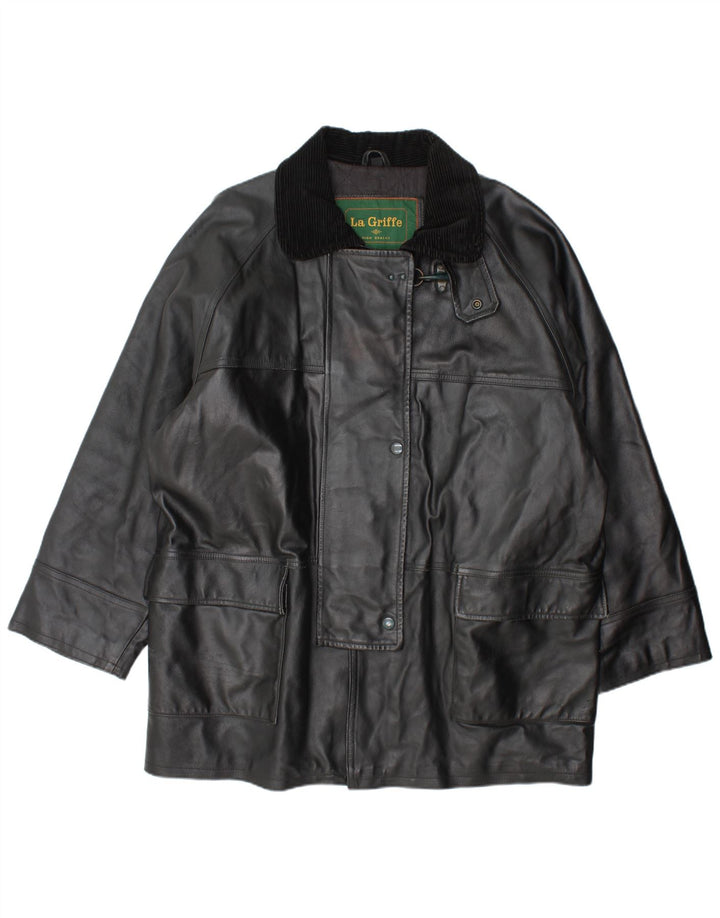 La Griffe ženski kožni kaput IT 54 3XL crna koža