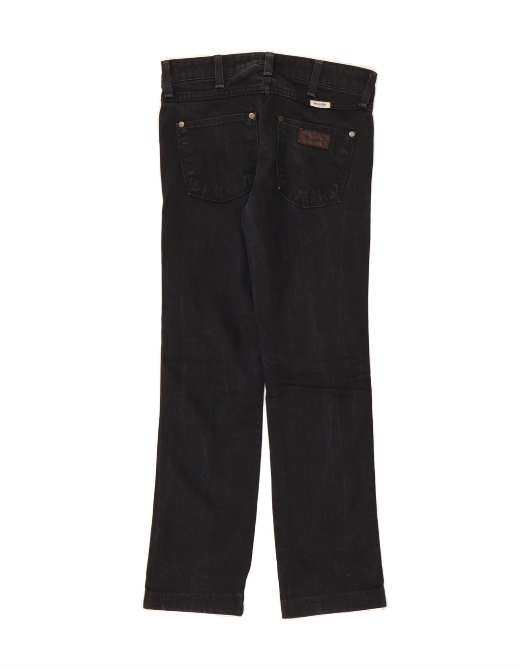 WRANGLER Womens Straight Jeans W25 L32 Black Cotton Vintage Wrangler and Second-Hand Wrangler from Messina Hembry 