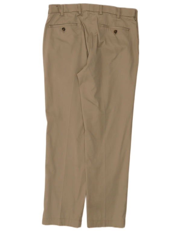 Brooks Brothers muške ravne chino hlače W34 L30 bež pamuk