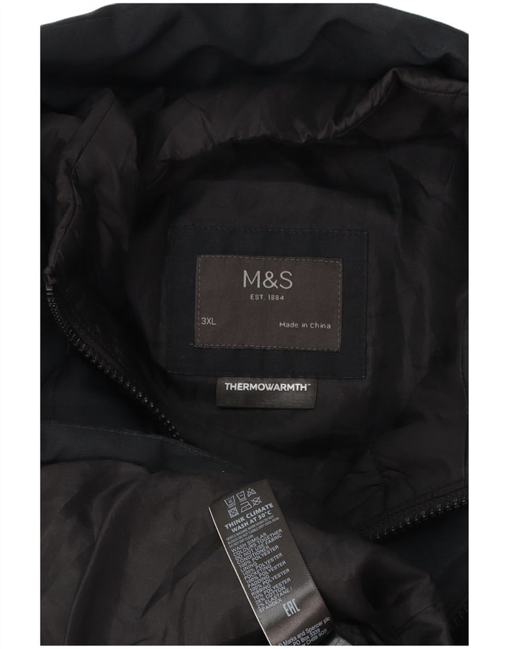 Marks & Spencer muška podstavljena jakna UK 46 3XL crni poliester