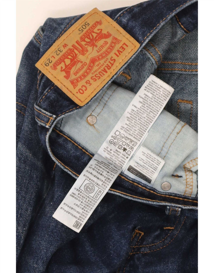 Levi's muške 505 ravne traperice W32 L29 plavi pamuk
