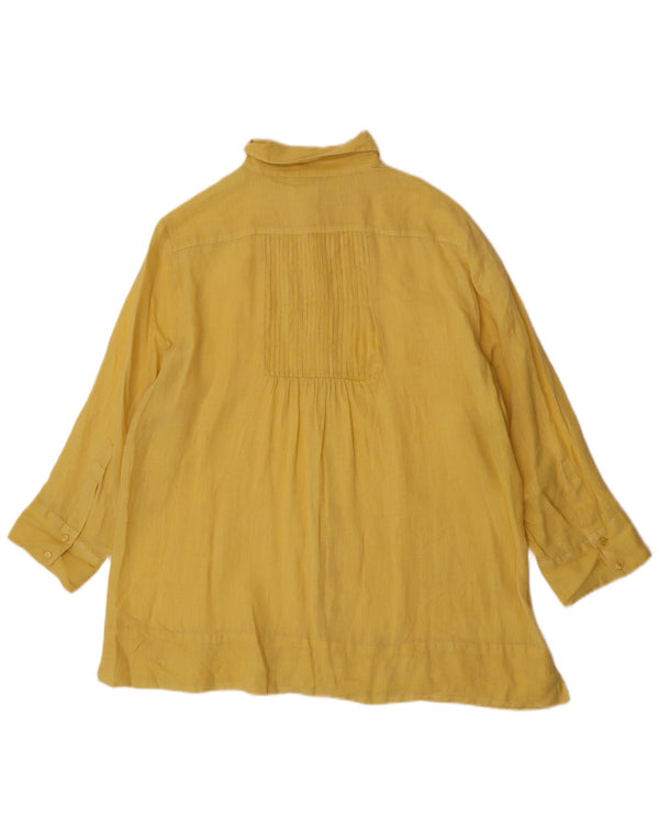 ELENA MIRO Ženska prevelika košulja 3/4 rukava UK 18 XL žuta