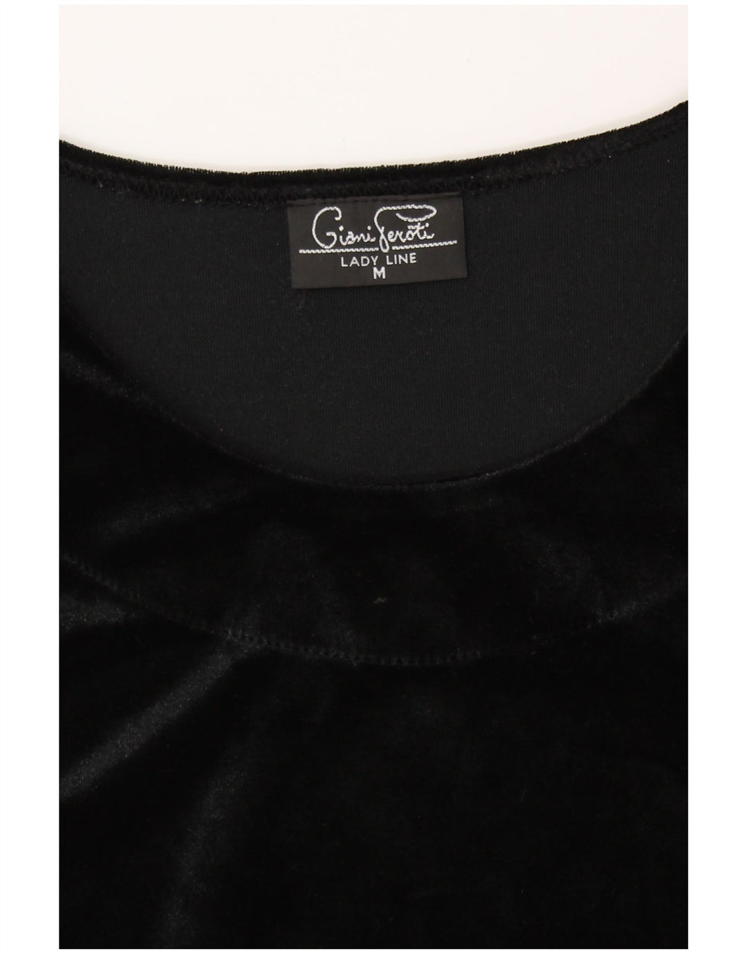 GIANI FEROTI Ženski baršunasti bodi UK 14 srednje crni poliester