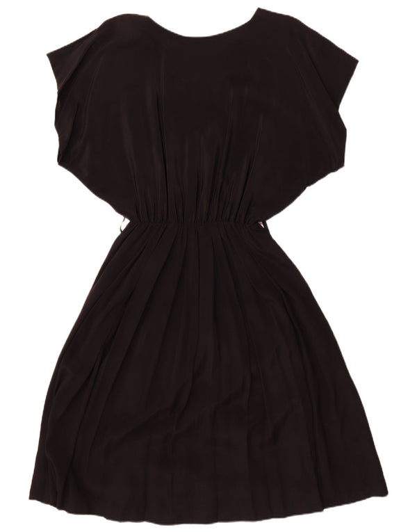 Vintage ženska haljina A-kroja s krilima šišmiša UK 18 XL crna