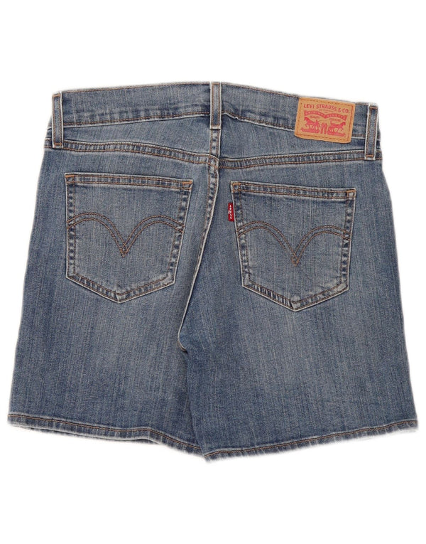 Levi's ženske traper kratke hlače W27 male plave boje pamuka