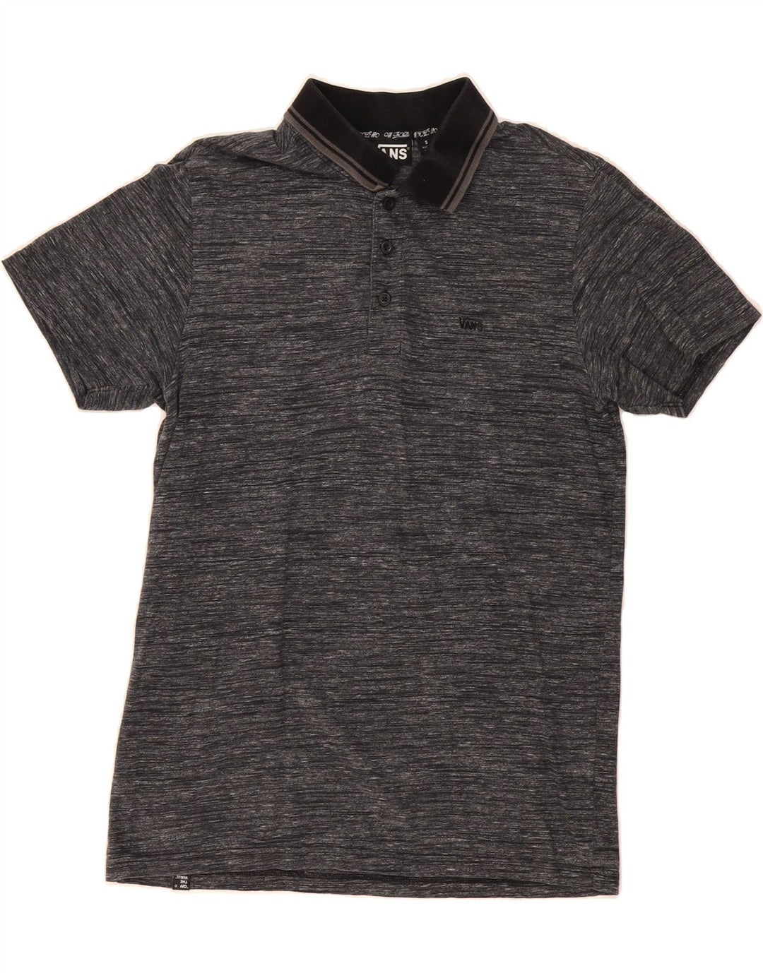 VANS Mens Polo Shirt Small Grey Flecked Vintage Vans and Second-Hand Vans from Messina Hembry 