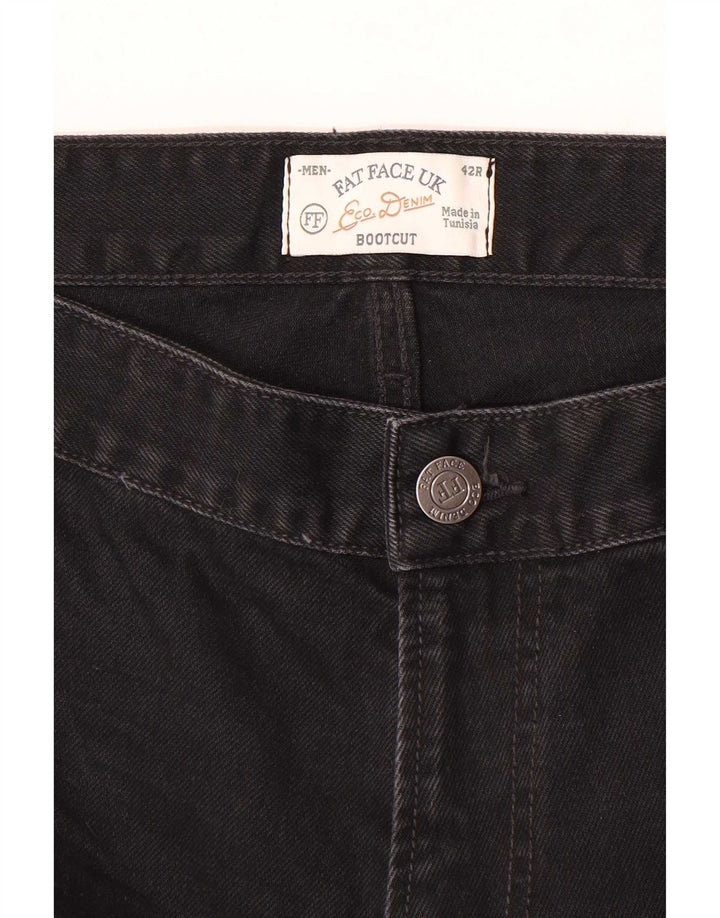 Fat Face muške traperice Bootcut W42 L31 crni pamuk
