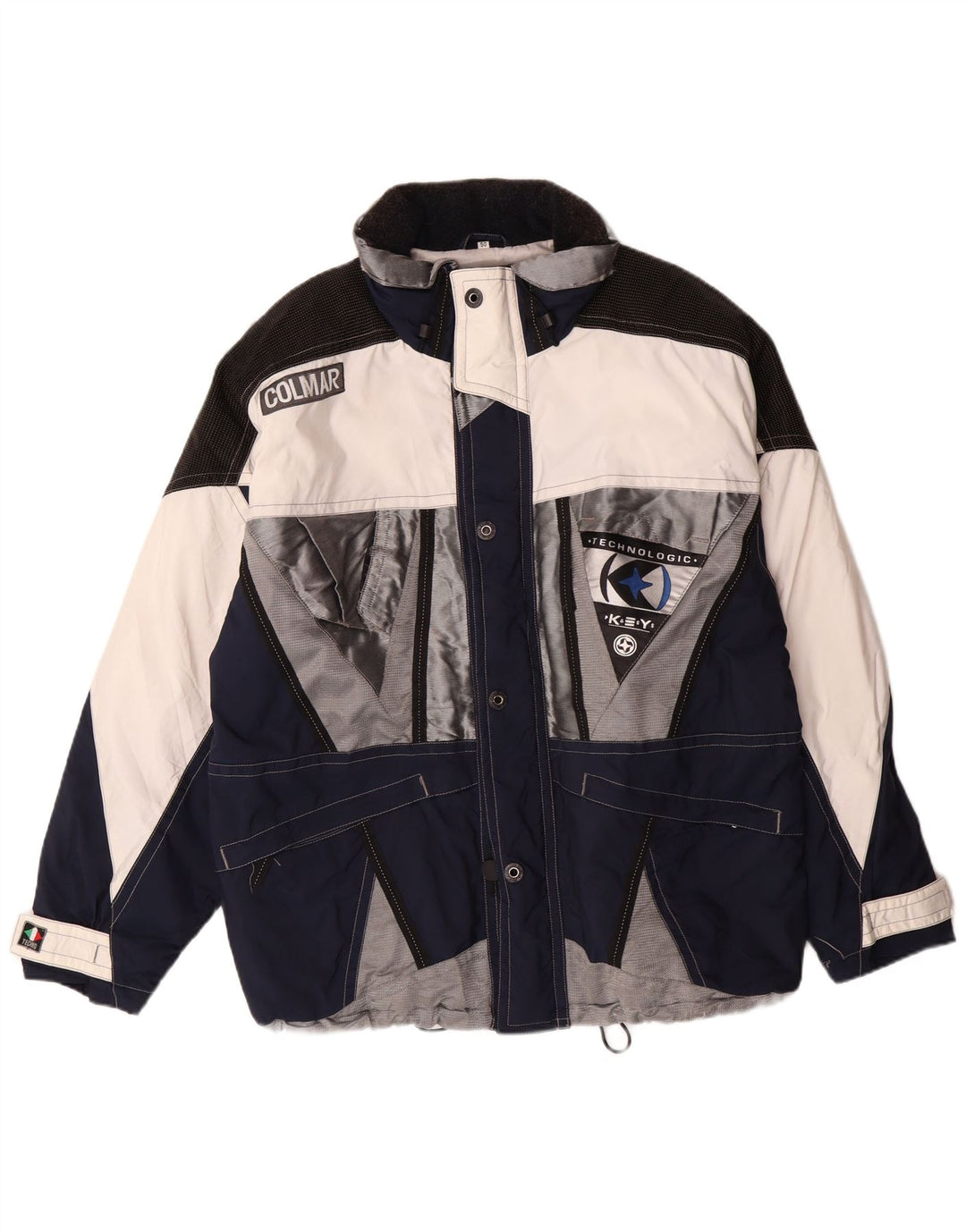 Colmar muška skijaška jakna s kapuljačom IT 50 Medium tamnoplavi poliamid u boji