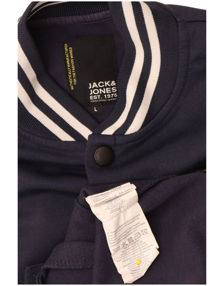 Jack & Jones muška sveučilišna jakna s grafičkim motivima UK 40 velika tamnoplava boja
