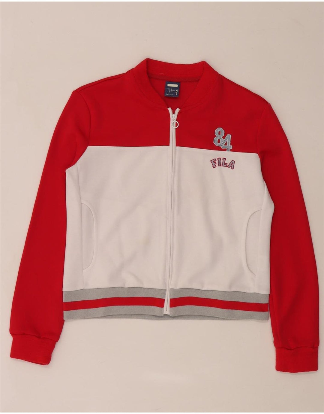 Fila ženska gornja jakna kratke trenirke UK 10 Small Red Colourblock Poliester