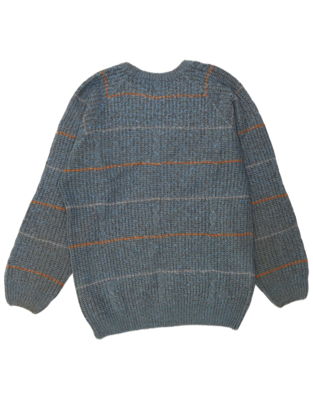 Vintage muški džemper s okruglim izrezom IT 50 srednje plave pruge