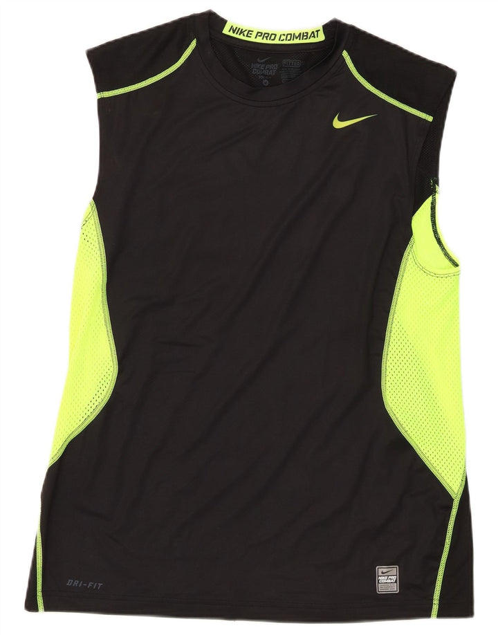Nike Dri Fit Vest Top Medium Black Colourblock Poliester