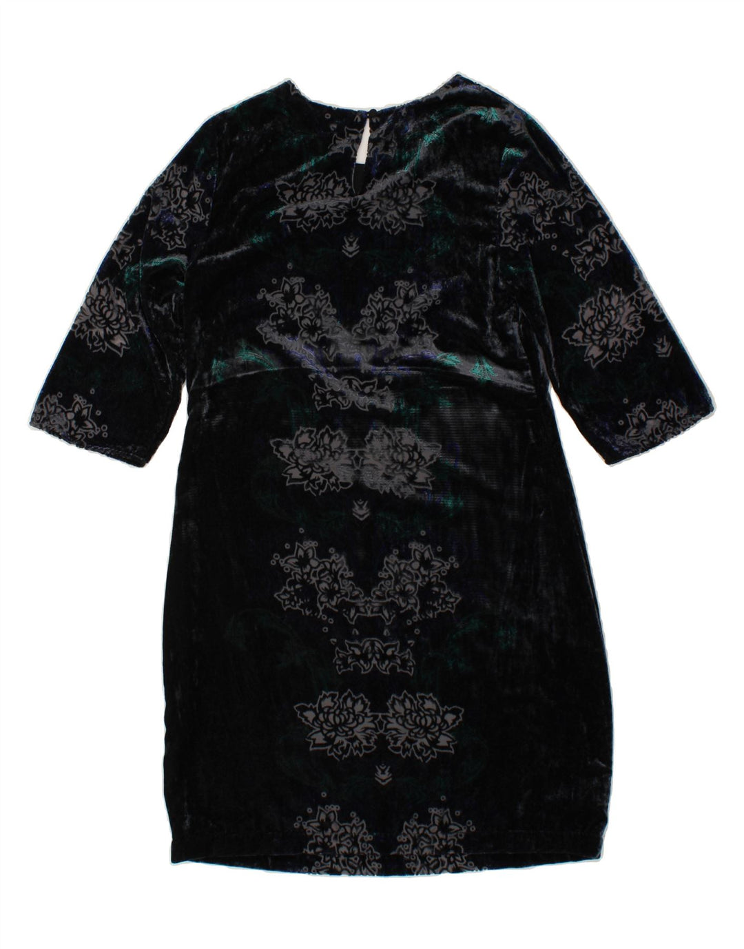MONSOON Womens Sheath Dress UK 8 Small  Black Floral Polyester Vintage Monsoon and Second-Hand Monsoon from Messina Hembry 