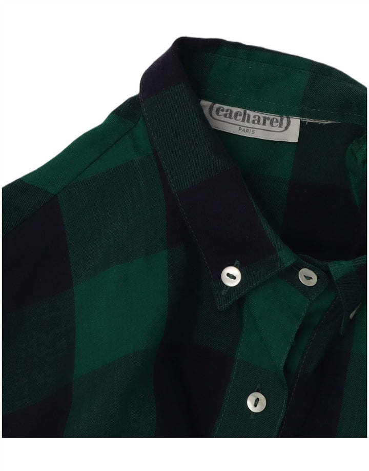 CACHAREL Ženska košulja UK 16 Large Green Gingham