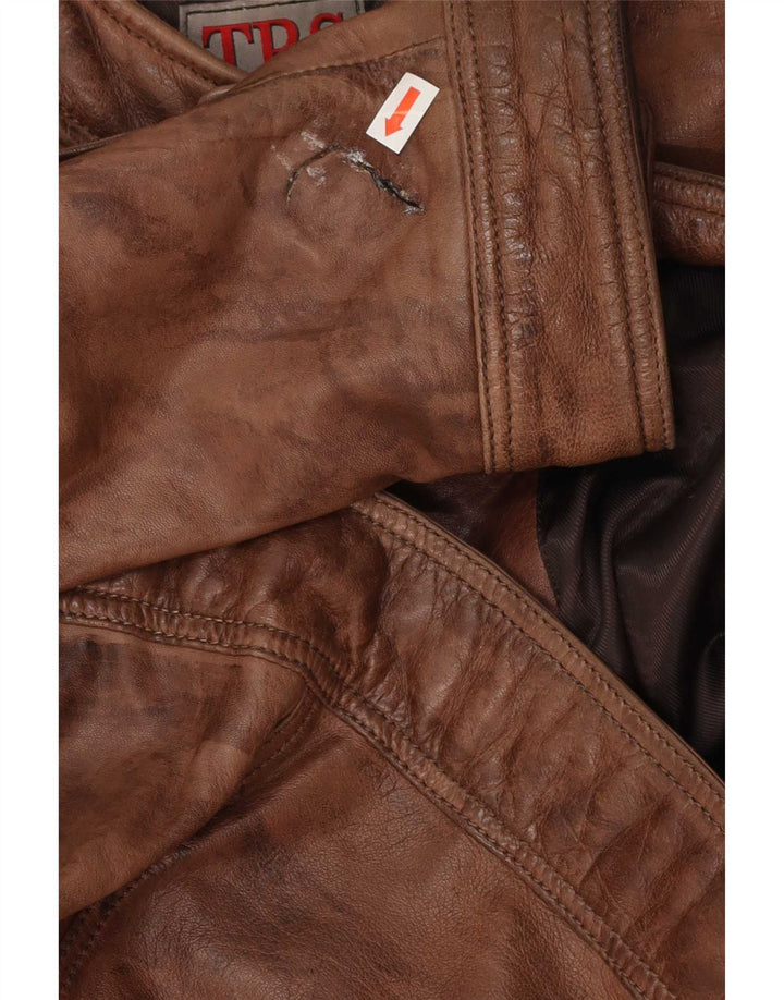 Vintage muška kožna jakna IT 60 4XL smeđa