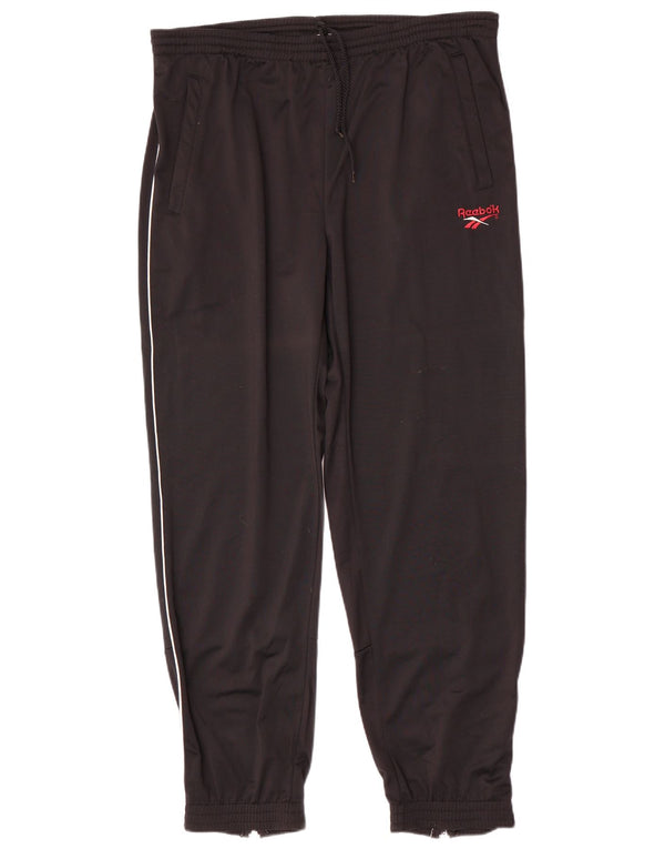 Reebok Mens Tracksuit Trousers Joggers Large  Black Polyester