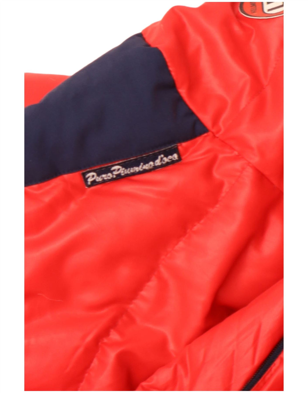 VINTAGE muška podstavljena jakna UK 40 Large Red Colourblock poliamid