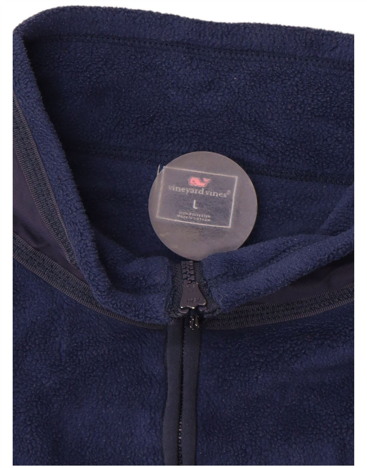 VINEYARD VINES Muška jakna od flisa UK 40 velika tamnoplava poliester