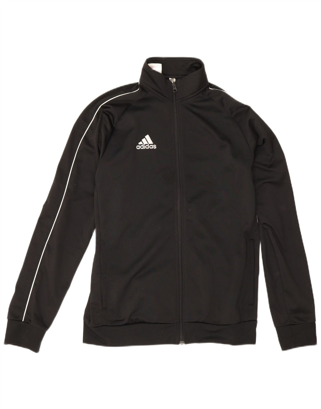 Gornja jakna od trenirke Adidas za djevojčice 15-16 godina, crni poliester