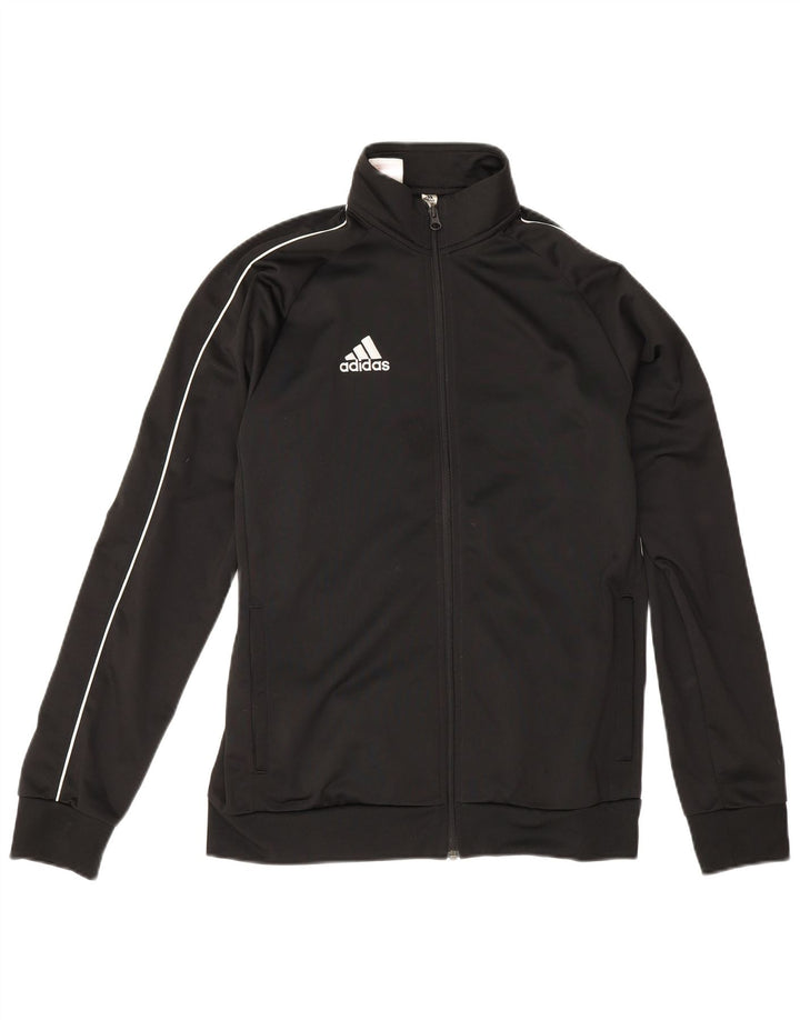 Gornja jakna od trenirke Adidas za djevojčice 15-16 godina, crni poliester