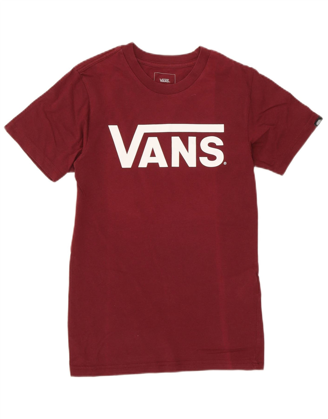 VANS Ženska majica kratkih rukava klasičnog kroja UK 6 XS Bordo pamuk