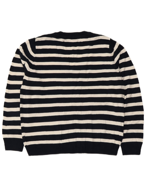 MARKS & SPENCER Ženski džemper s V-izrezom UK 14 srednje tamnoplava